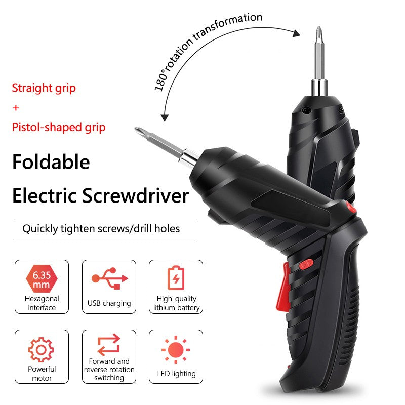 🔋 Rechargeable 47-Piece Electric Screwdriver Kit — Wireless Cordless Drill with Flexible Shaft | Home, Electronics & DIY