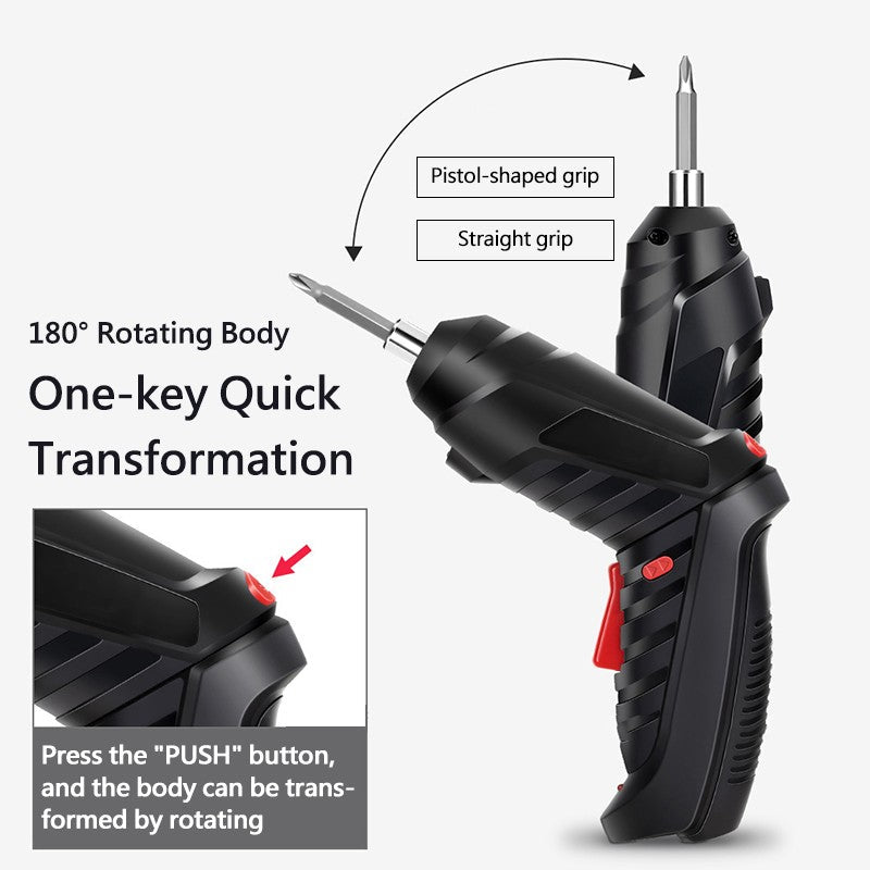 🔋 Rechargeable 47-Piece Electric Screwdriver Kit — Wireless Cordless Drill with Flexible Shaft | Home, Electronics & DIY