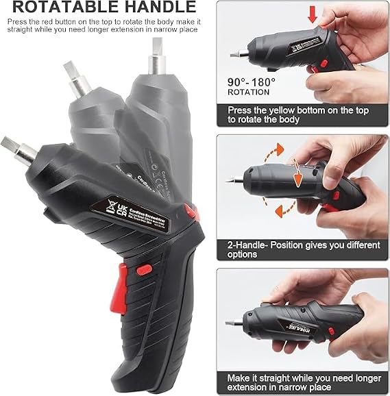 🔋 Rechargeable 47-Piece Electric Screwdriver Kit — Wireless Cordless Drill with Flexible Shaft | Home, Electronics & DIY