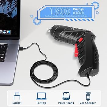🔋 Rechargeable 47-Piece Electric Screwdriver Kit — Wireless Cordless Drill with Flexible Shaft | Home, Electronics & DIY