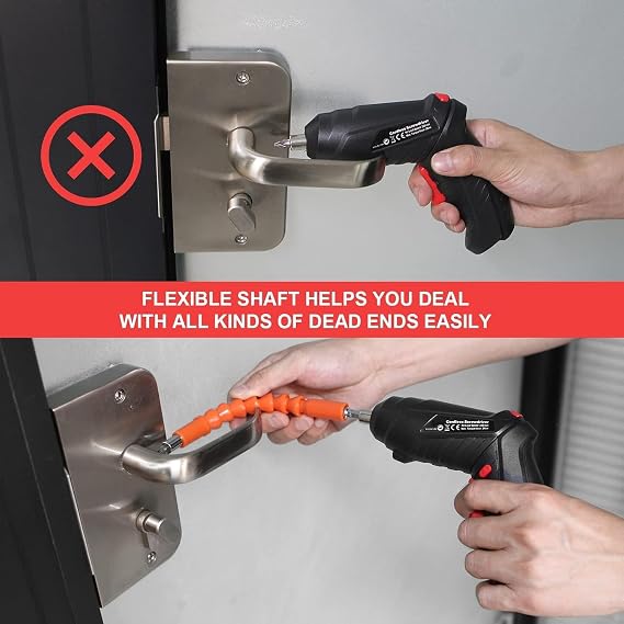 🔋 Rechargeable 47-Piece Electric Screwdriver Kit — Wireless Cordless Drill with Flexible Shaft | Home, Electronics & DIY