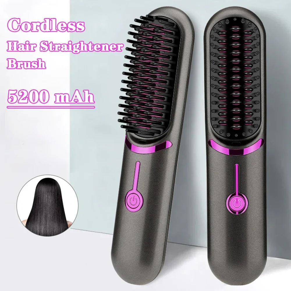 Wireless Hair Straightener Brush