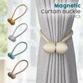 Magnetic Curtain Tiebacks With Unique Wooden Balls