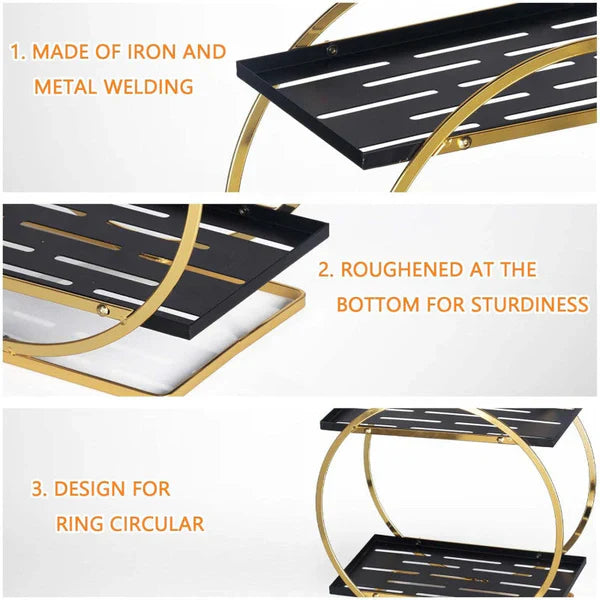 2 Tier Metal Perfume Skincare Cosmetics Organizer Rack