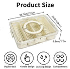 4 Grid Refrigerator Storage Box, Separate Refrigerator Storage Basket, Portable Vegetable Fruit Container