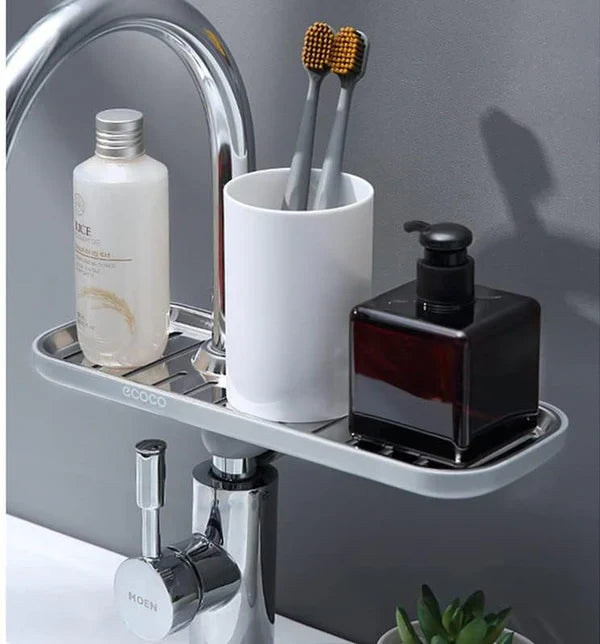 EcoCo Stainless Steel Soap and Foam Faucet Rack