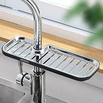 EcoCo Stainless Steel Soap and Foam Faucet Rack