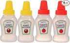 Mini Sauce Bottles for Lunch Box (4 Pcs)