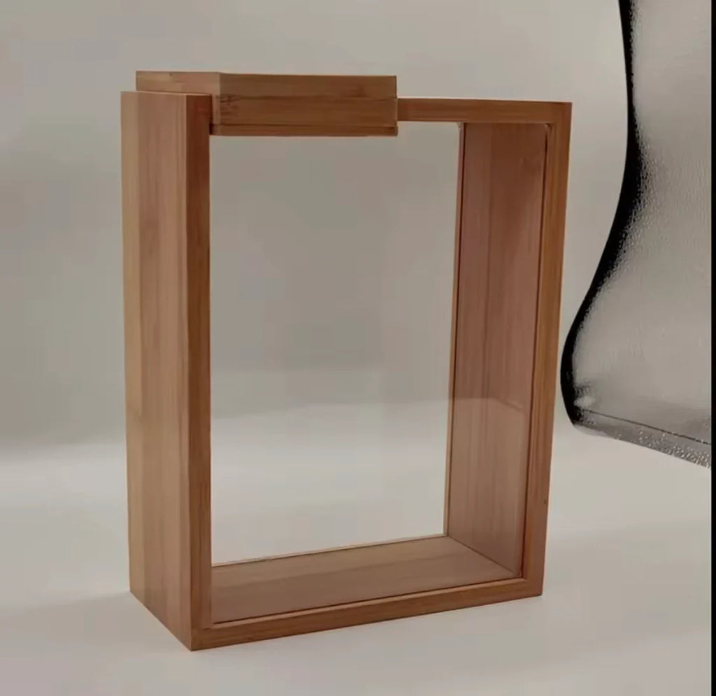 Bamboo Cereal Wood Grain Food Storage Jar, Creative Design Storage Container, Food Storage Organization