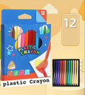 Pack of 12 Art  Plastic Crayon with box