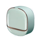 Wall Mounted Soap Box With Flip Cover, Soap Holder With Drainage Tray, Soap Holder With Lid