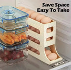 Automatic Rolling Egg Storage Box, Four Tier Egg Roller Rack, Refrigerator Egg Dispenser, Egg Basket Container