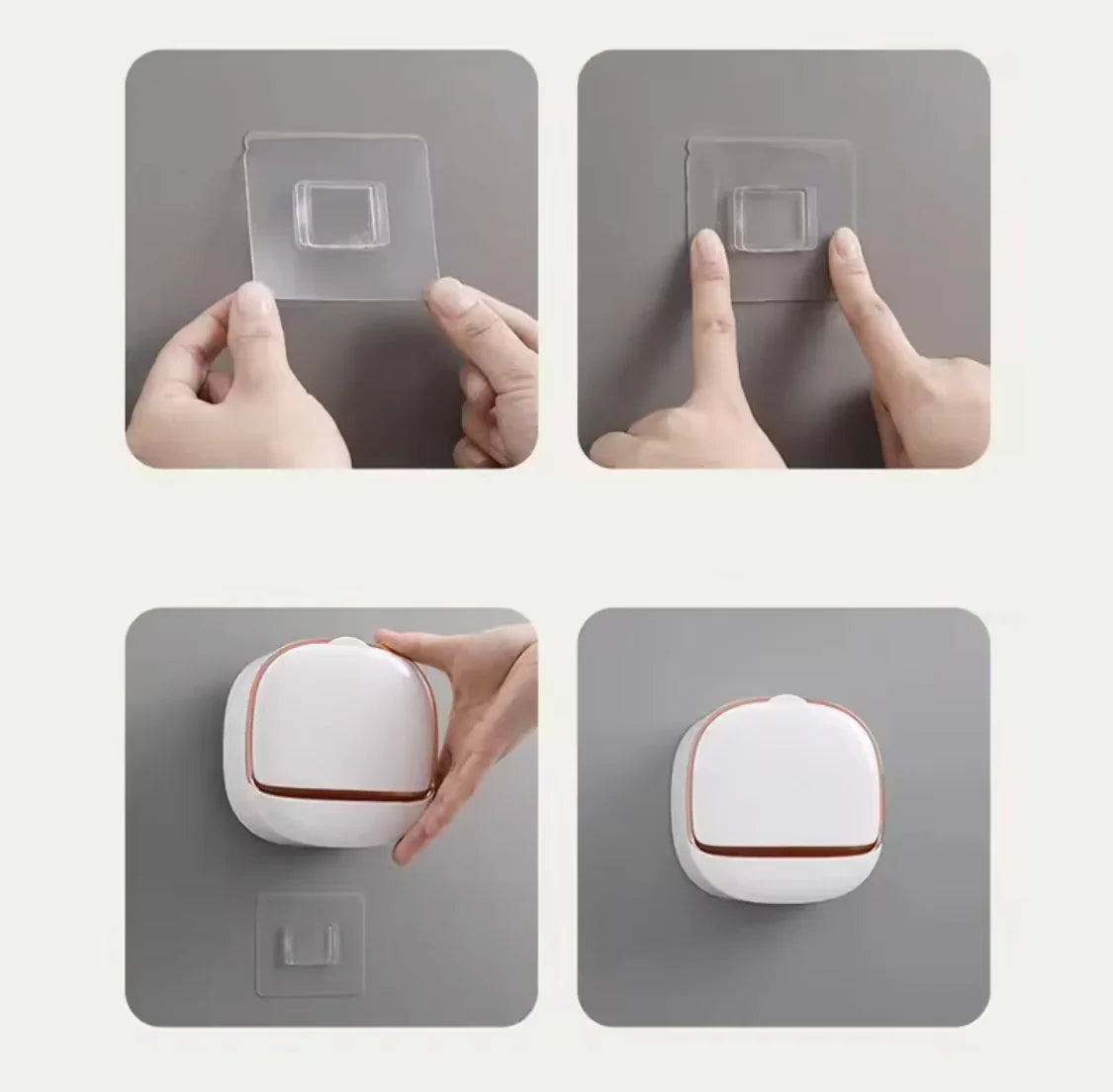 Wall Mounted Soap Box With Flip Cover, Soap Holder With Drainage Tray, Soap Holder With Lid