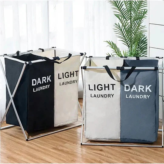 2/3 Grid Laundry Basket With Stand foldable laundry bag