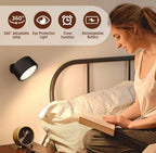 Rechargeable Led Wall Lamp With Magnetic Holder, 360° Rotatable For Bedroom Reading Lamp, Portable Night Light