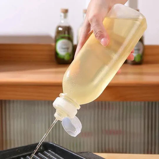 Kitchen Plastic Squeeze Oil Bottle
