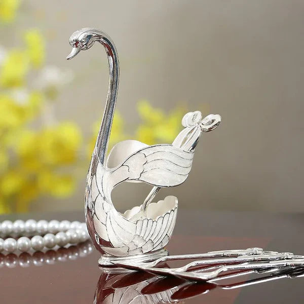 Stainless Steel Fancy Duck Tea Spoon With Stand