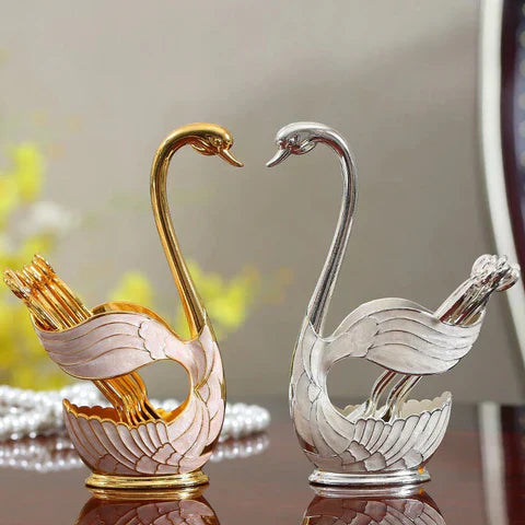 Stainless Steel Fancy Duck Tea Spoon With Stand