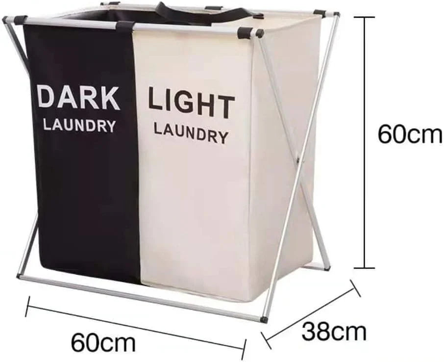 2/3 Grid Laundry Basket With Stand foldable laundry bag