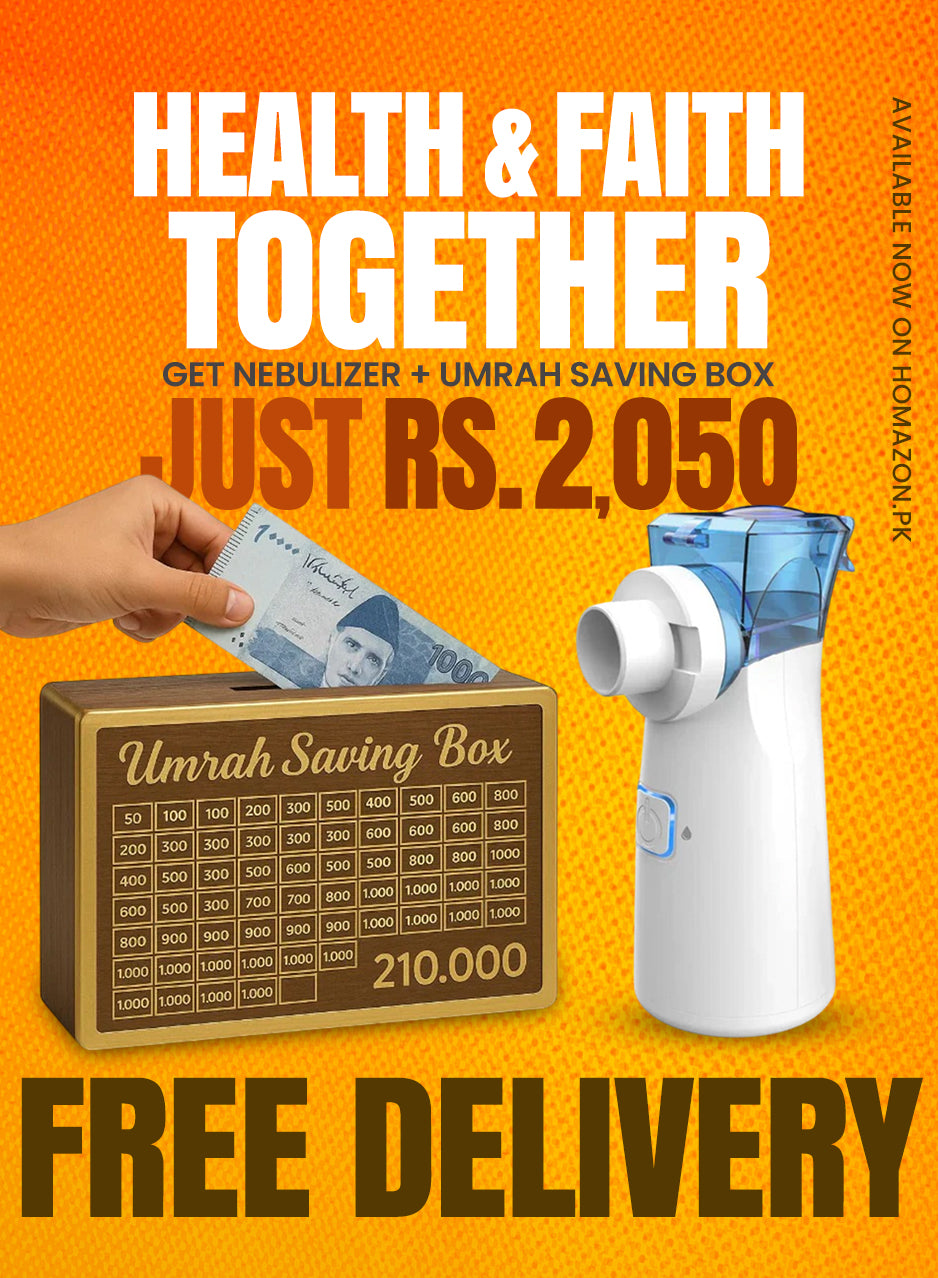 Mesh Nebulizer and  Umrah Saving Box – Free Delivery