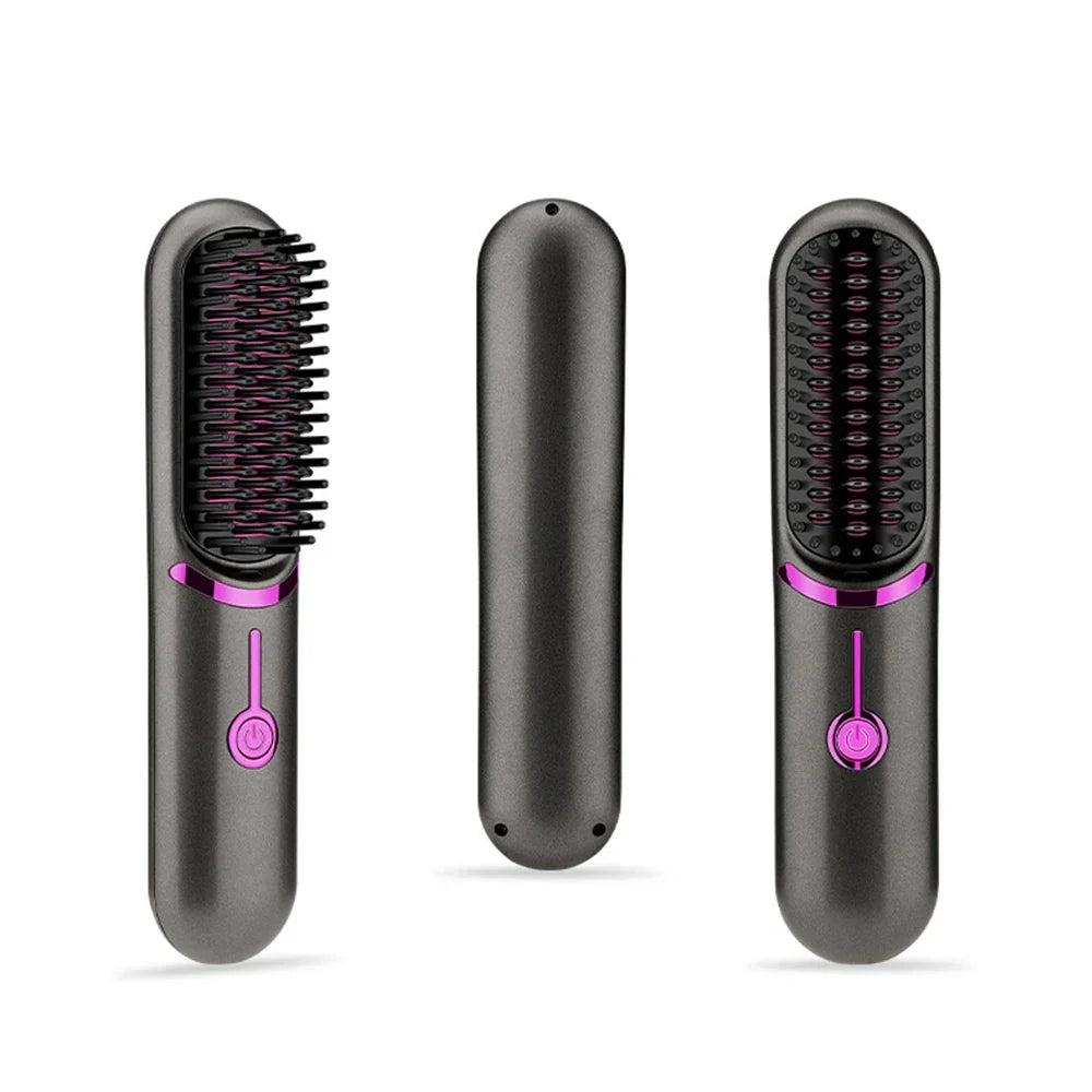 Wireless Hair Straightener  Brush