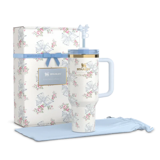 The Stanley X LoveShackFancy Holiday Quencher | 40 OZ - Rosa Beaux Blue