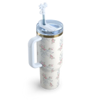 The Stanley X LoveShackFancy Holiday Quencher | 40 OZ - Rosa Beaux Blue