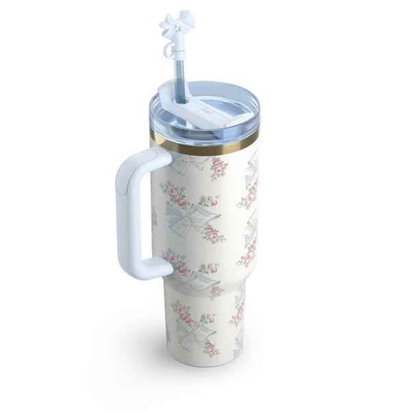 The Stanley X LoveShackFancy Holiday Quencher | 40 OZ - Rosa Beaux Blue