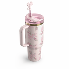 The Stanley X LoveShackFancy Holiday Quencher | 40 OZ - Rosa Beaux Pink