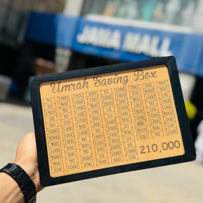 Umrah Saving Box - Save 210,000 for Umrah Smart Money Saving Box