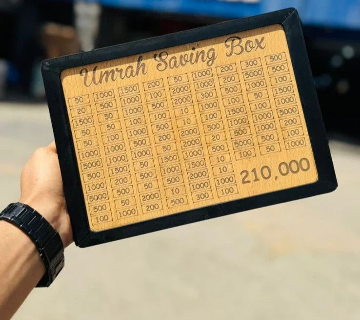 Umrah Saving Box - Save 210,000 for Umrah Smart Money Saving Box