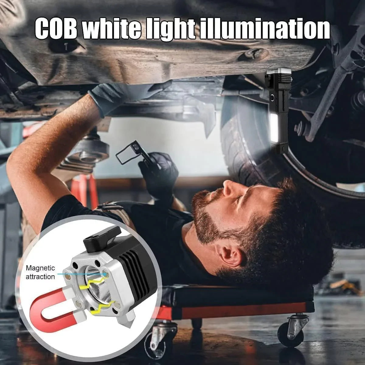 Led rechargeable hammer torch light