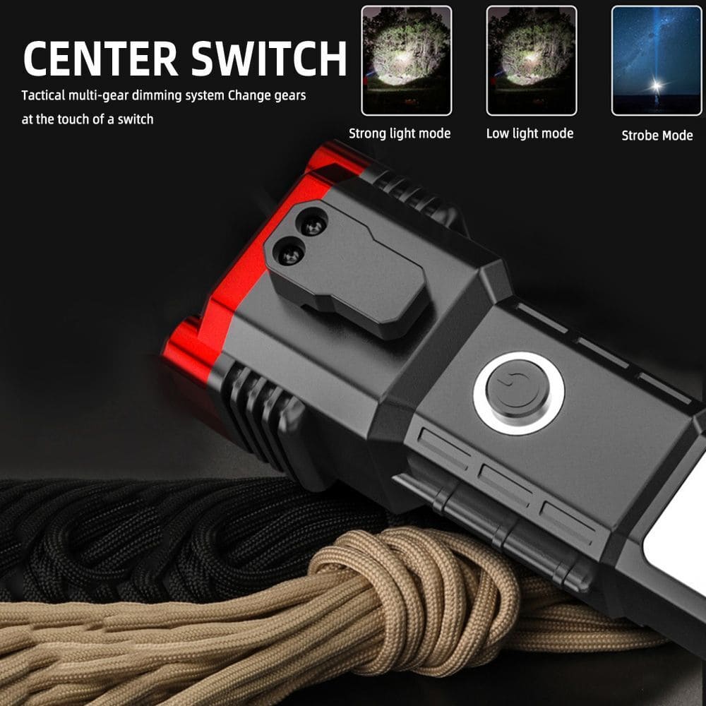 Led rechargeable hammer torch light