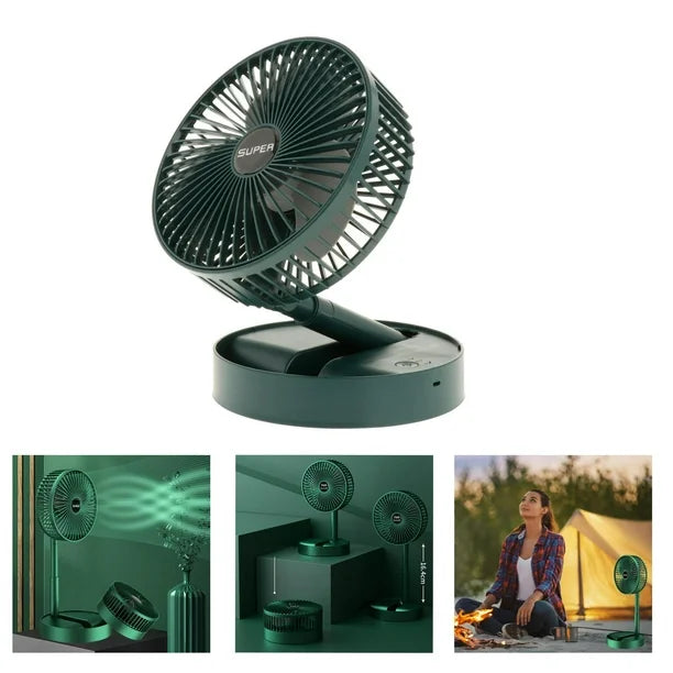 USB RECHARGEABLE TELESCOPIC FOLDING FAN