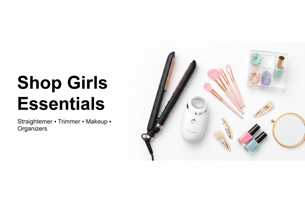 Girls Essentials White Banner