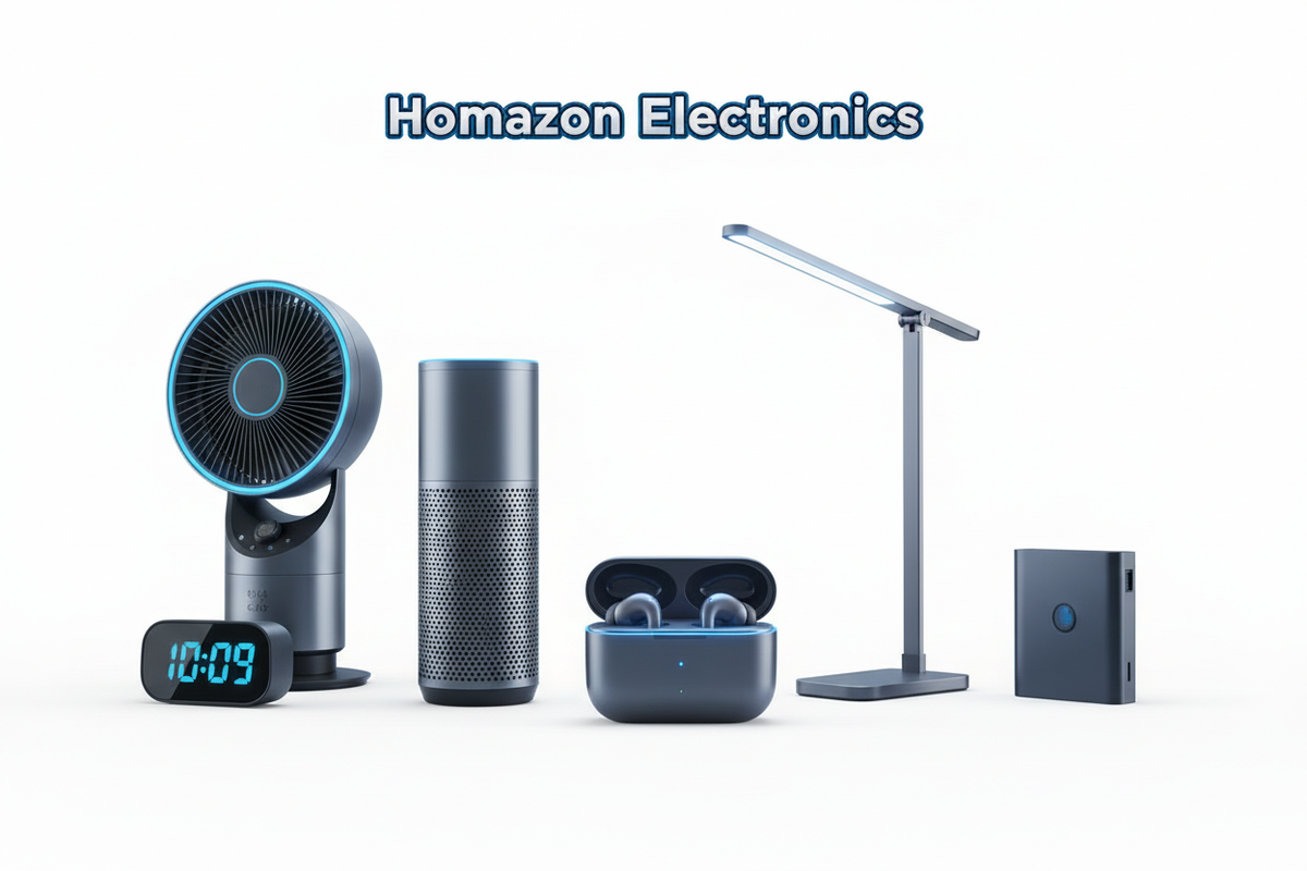 Homazon Electronics White Banner