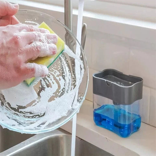2 in 1 soap dispenser with sponge