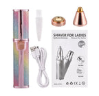 Glitter Eyebrow Trimmer, 2 In 1 Electric Eyebrow Trimmer, Makeup Painless Eyebrow Epilator, Body Shaver Razor, Portable Facial Body Hair Remover
