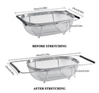 Stainless Steel Drain Basket, Micro Perforated Colander Strainer Basket, Over the Sink Fine Mesh Basket