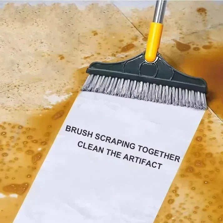 2-in-1 Tile & Floor Cleaning Brush with Scraper