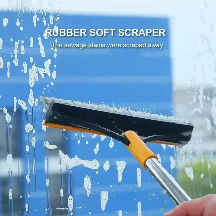 2-in-1 Tile & Floor Cleaning Brush with Scraper
