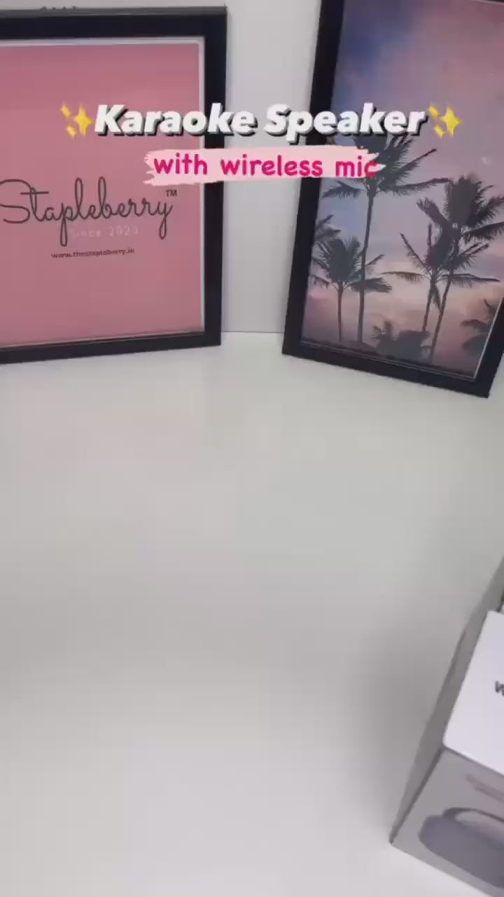 Led Bluetooth Speaker With Wireless Mic